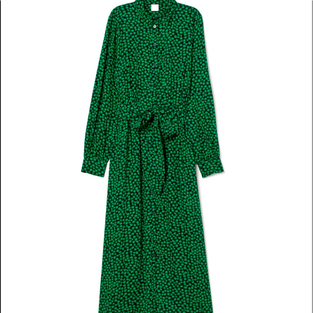 Black and green dress with pockets